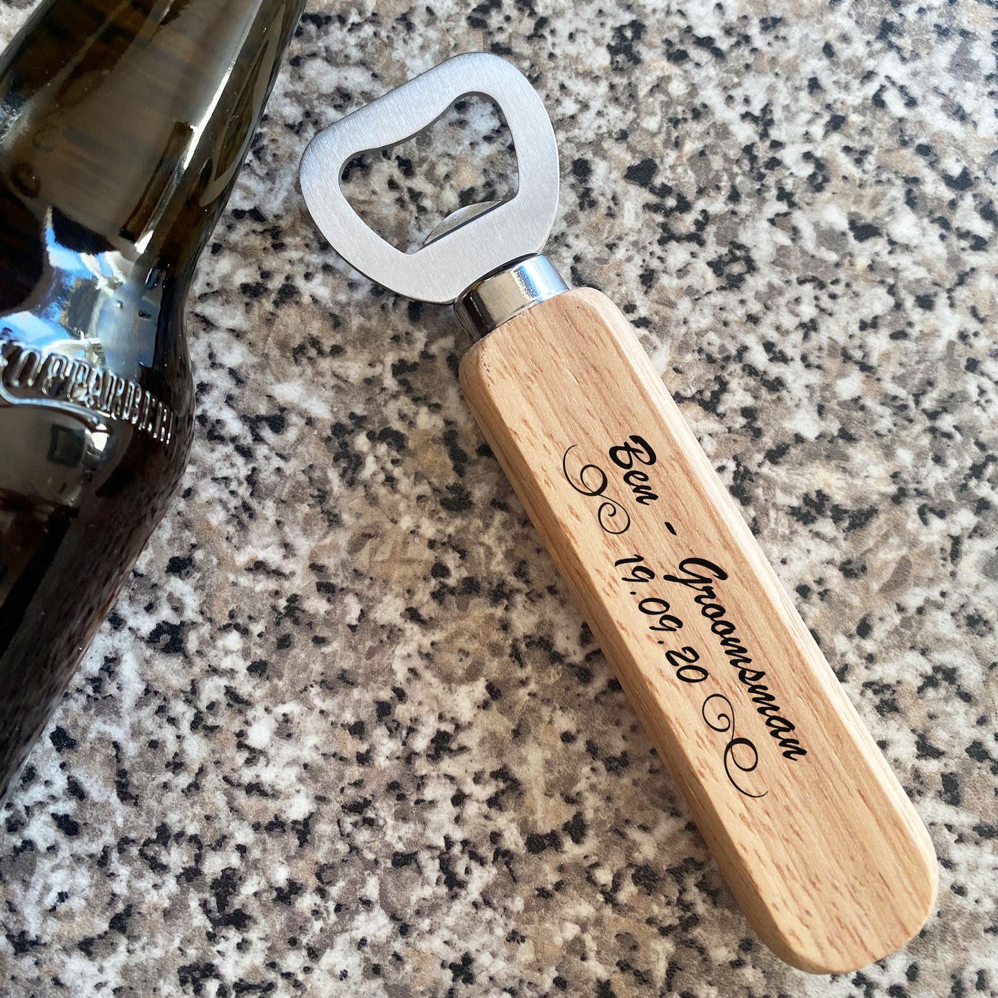 Personalised Bottle Opener Wedding Favour Thank You Groomsman