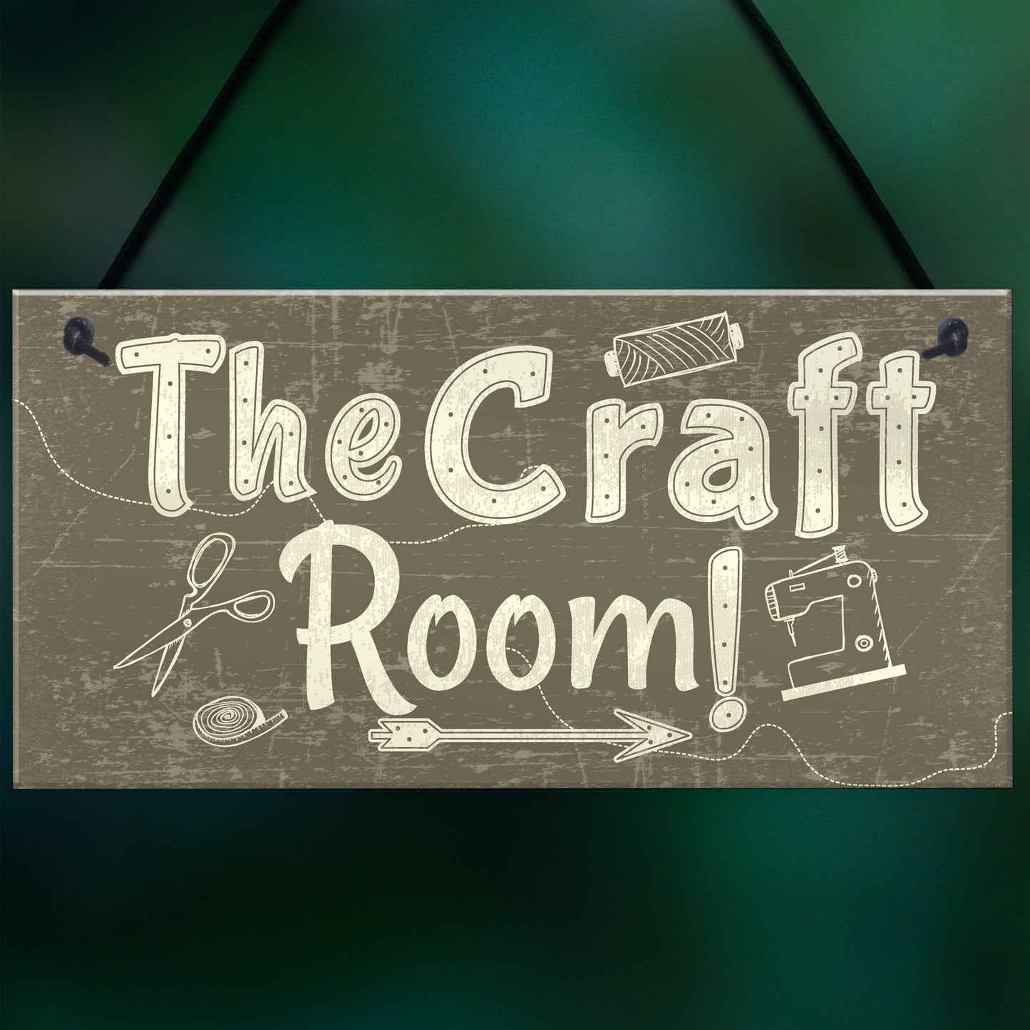 Handmade The Craft Room Home Decor Shabby Chic Hanging Plaque