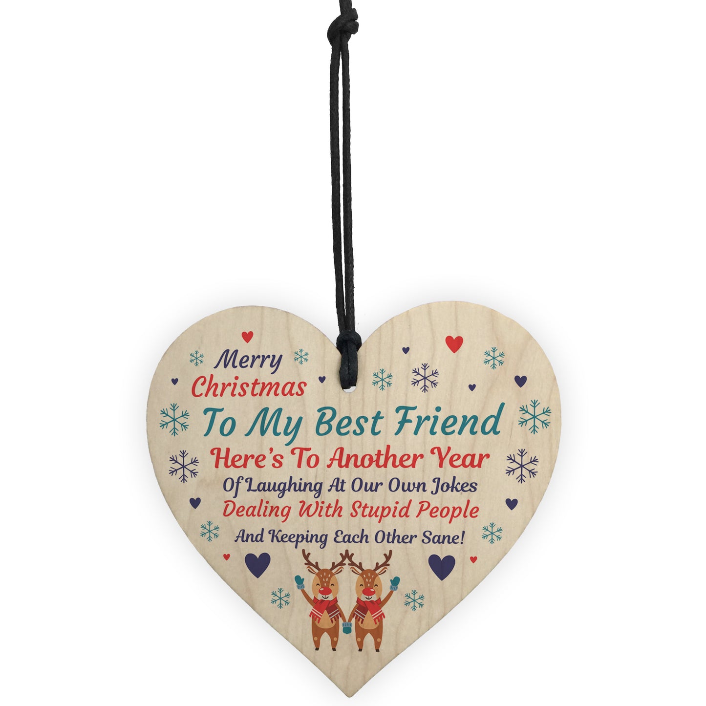 Best Friend Christmas Gift Poem Heart Christmas Decoration Gift