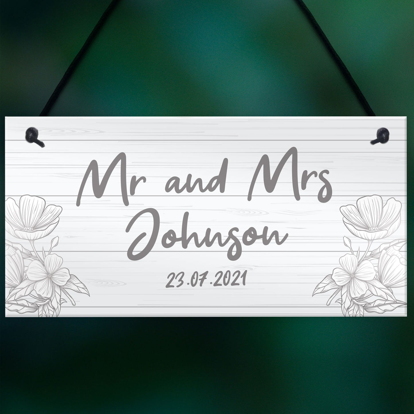 Personalised Wedding Decor Sign For Husband or Wife Engagement