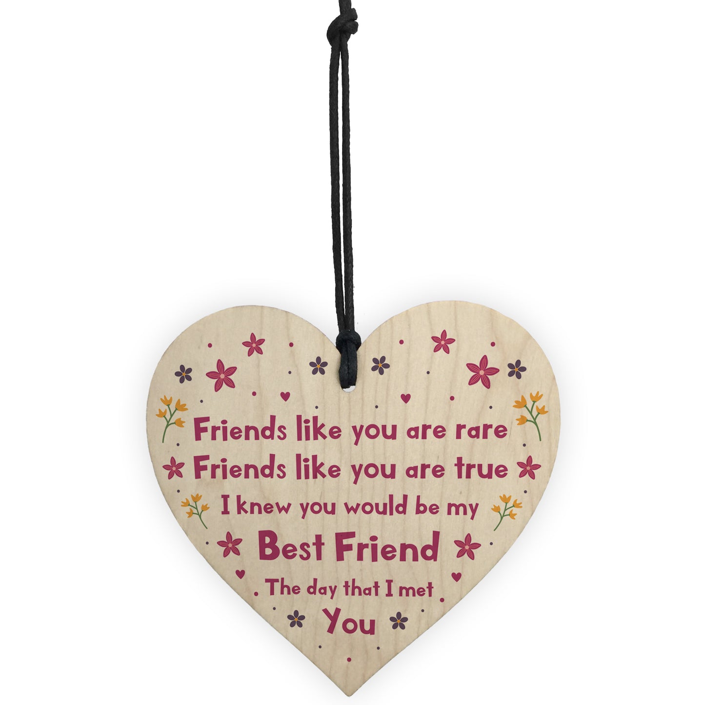Best Friend Keepsake Gift Novelty Wood Heart Christmas Birthday