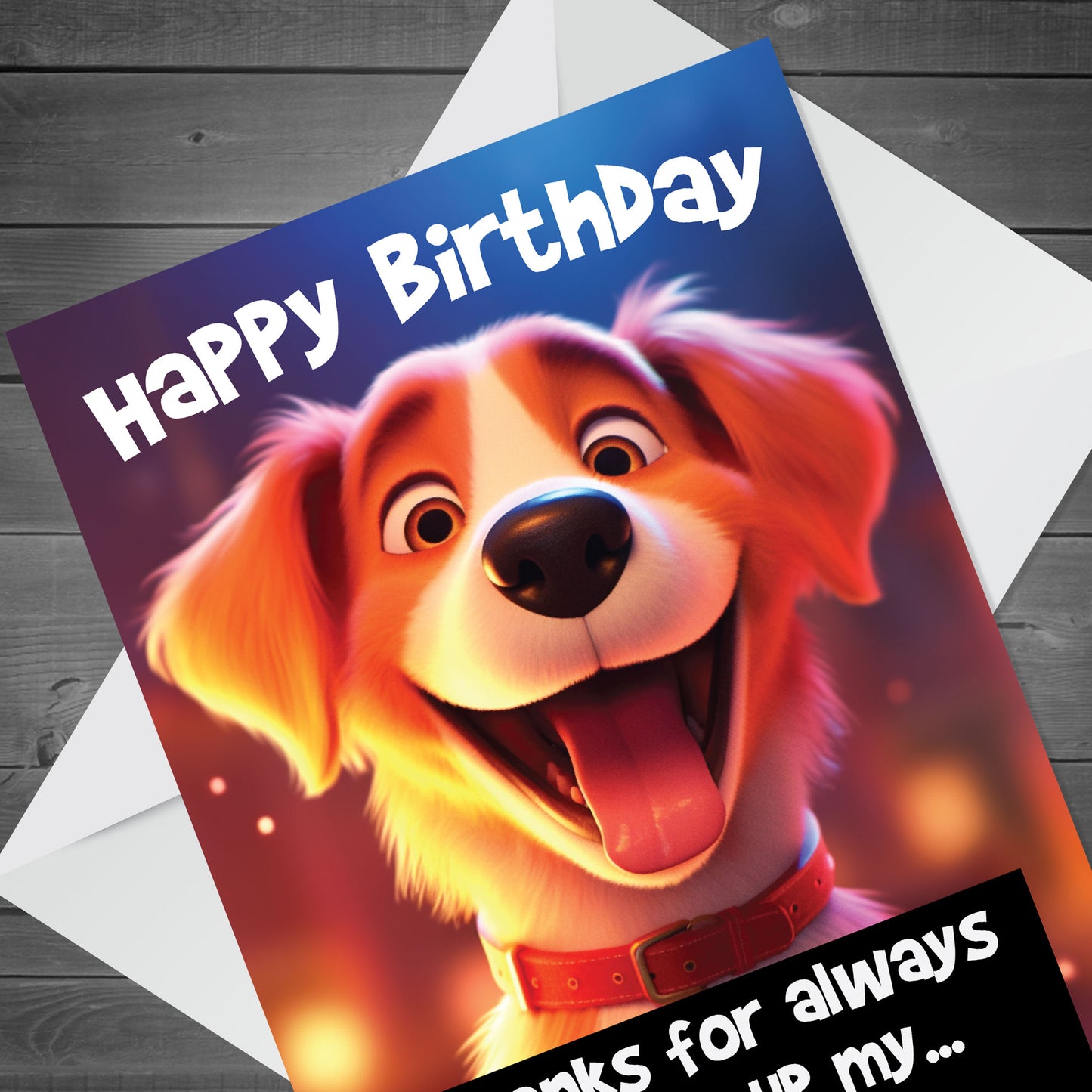 Funny Birthday Card From Dog To Mum Dad Funny Card From The Dog