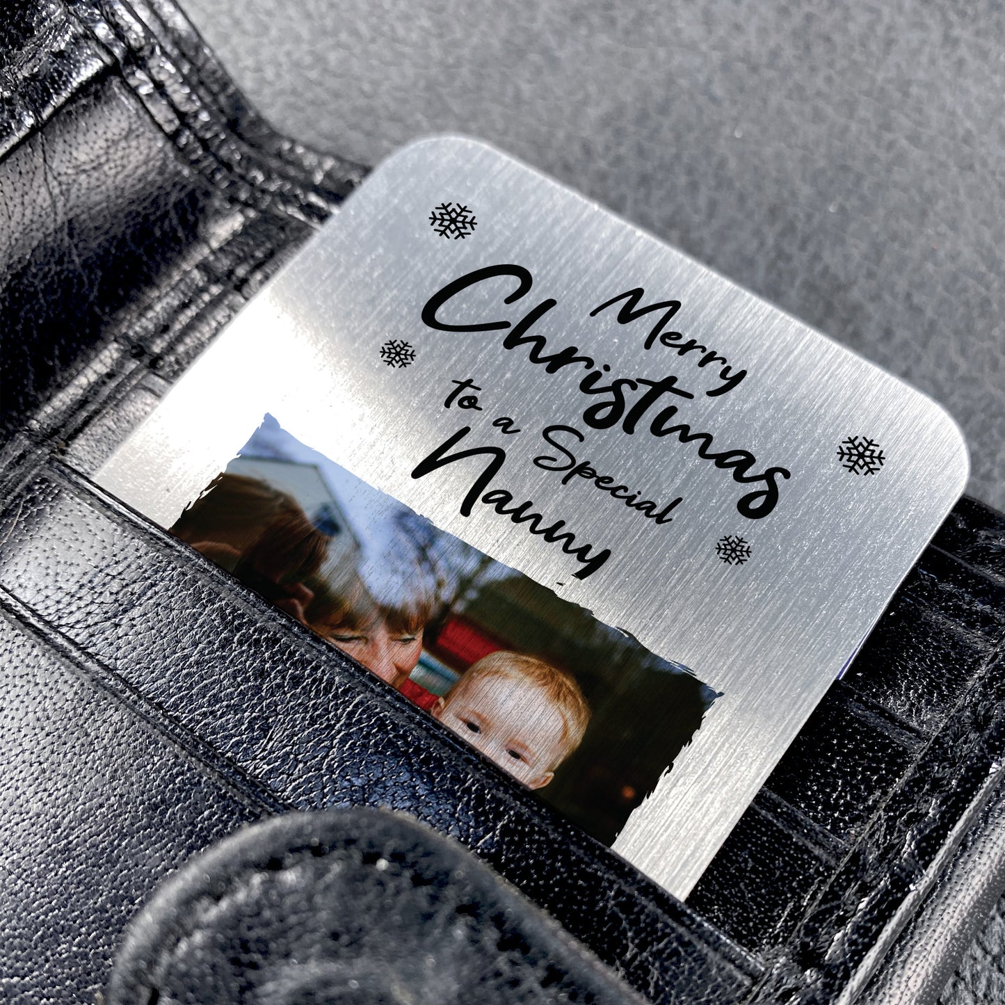 Merry Christmas To A Special Nanny Personalised Photo Card