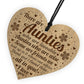 Auntie Plaque Engraved Heart Auntie Birthday Christmas Gifts