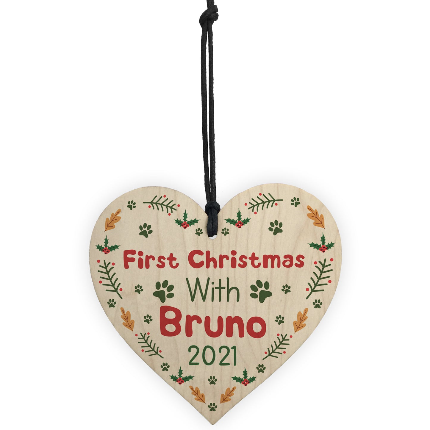 First Christmas With Dog Puppy Bauble Personalised Pet Gift