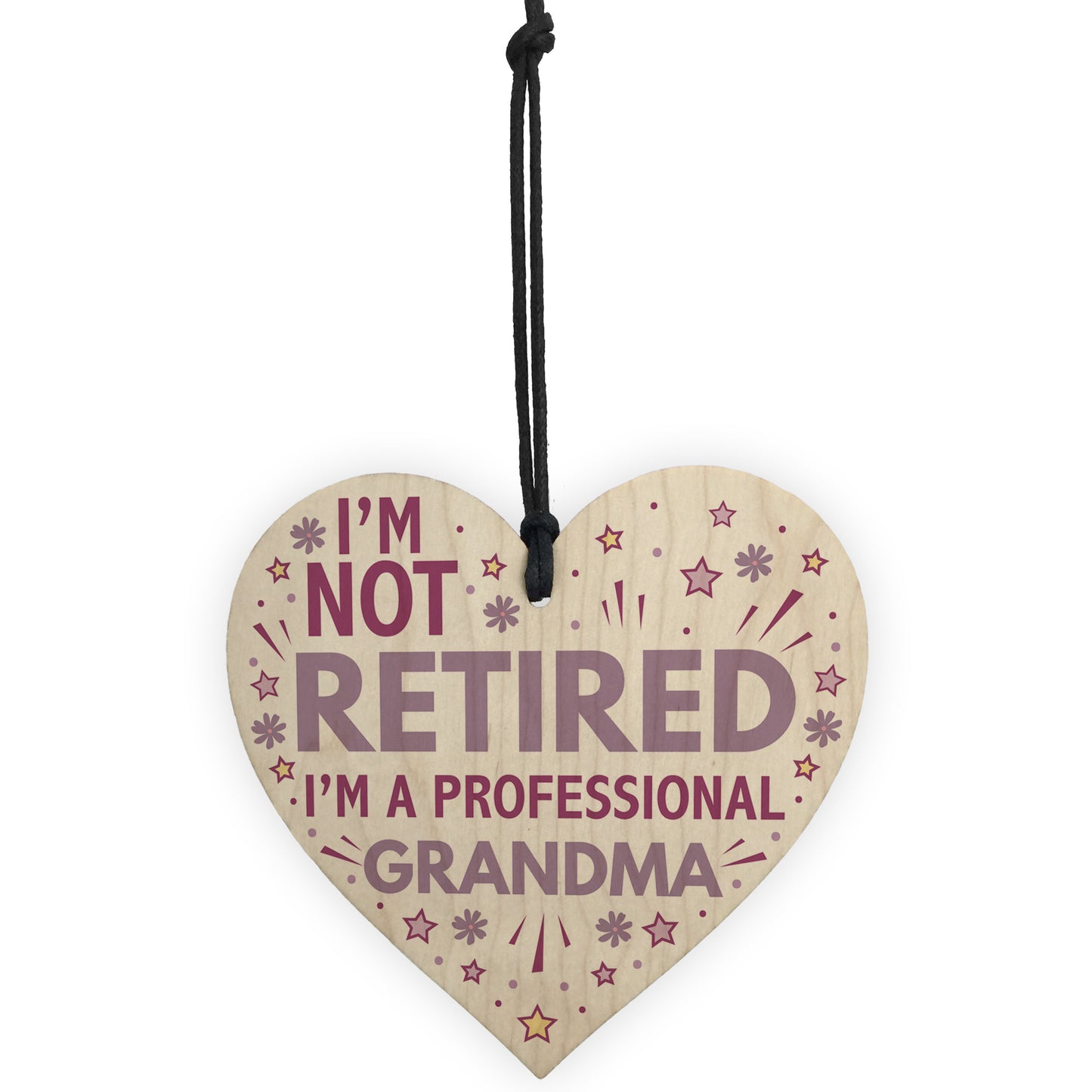 GRANDMA Gift Wooden Heart Plaque Grandma Birthday Xmas Gift