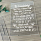 Best Friend Sign Friendship Gift Standing Plaque Thank You Gift