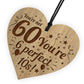 Funny 60th Birthday Card For Him Her Engraved Heart