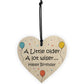 Quirky Birthday Gift For Mum Dad Auntie Uncle Friend Wood Heart