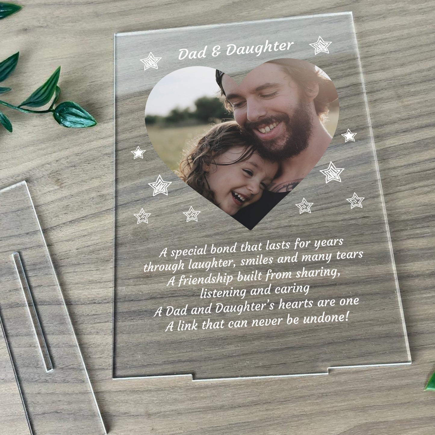 Dad Gifts From Daughter Standing Photo Plaque Fathers Day Gift