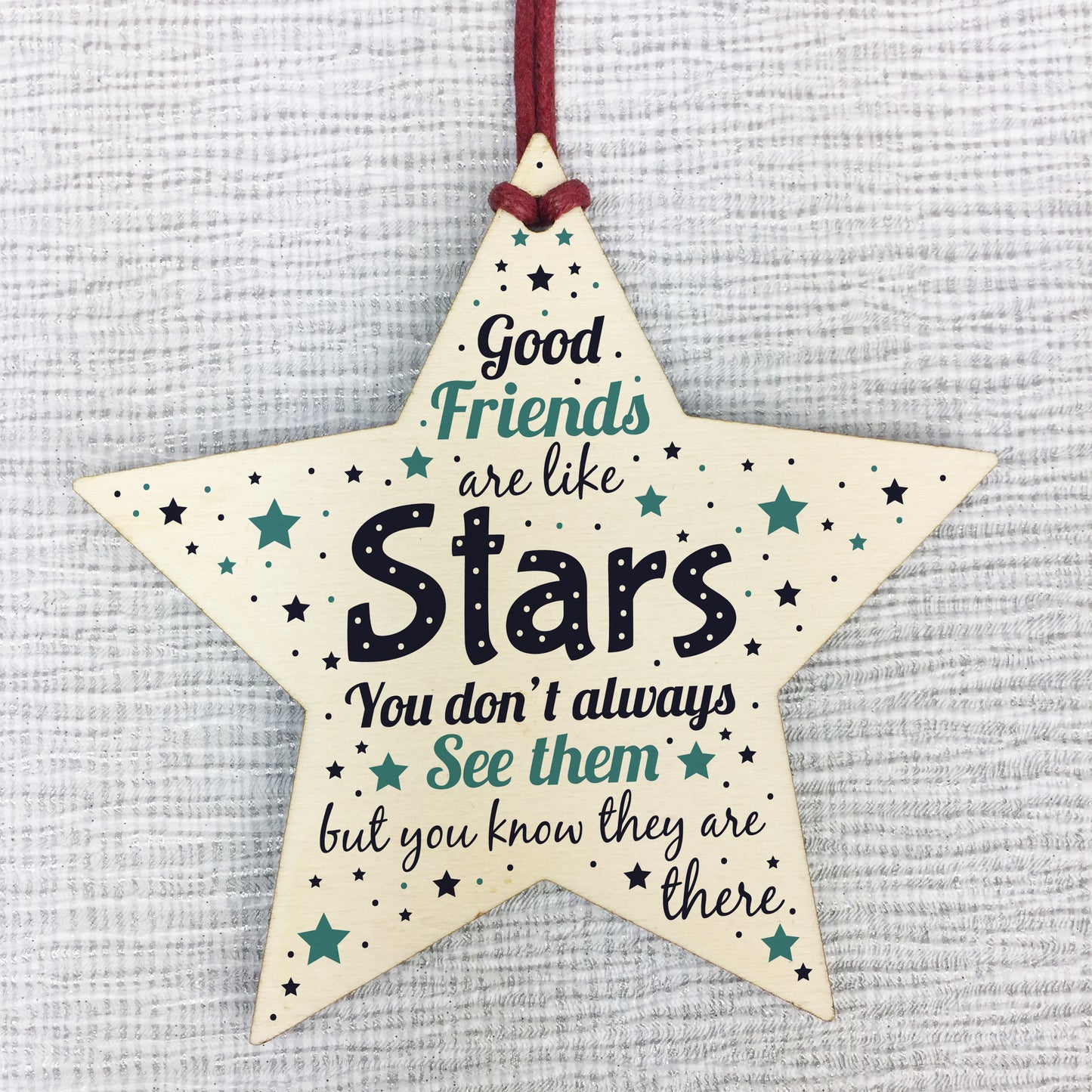 BEST FRIEND Birthday Christmas Keepsake Gift Wood Star Thank You