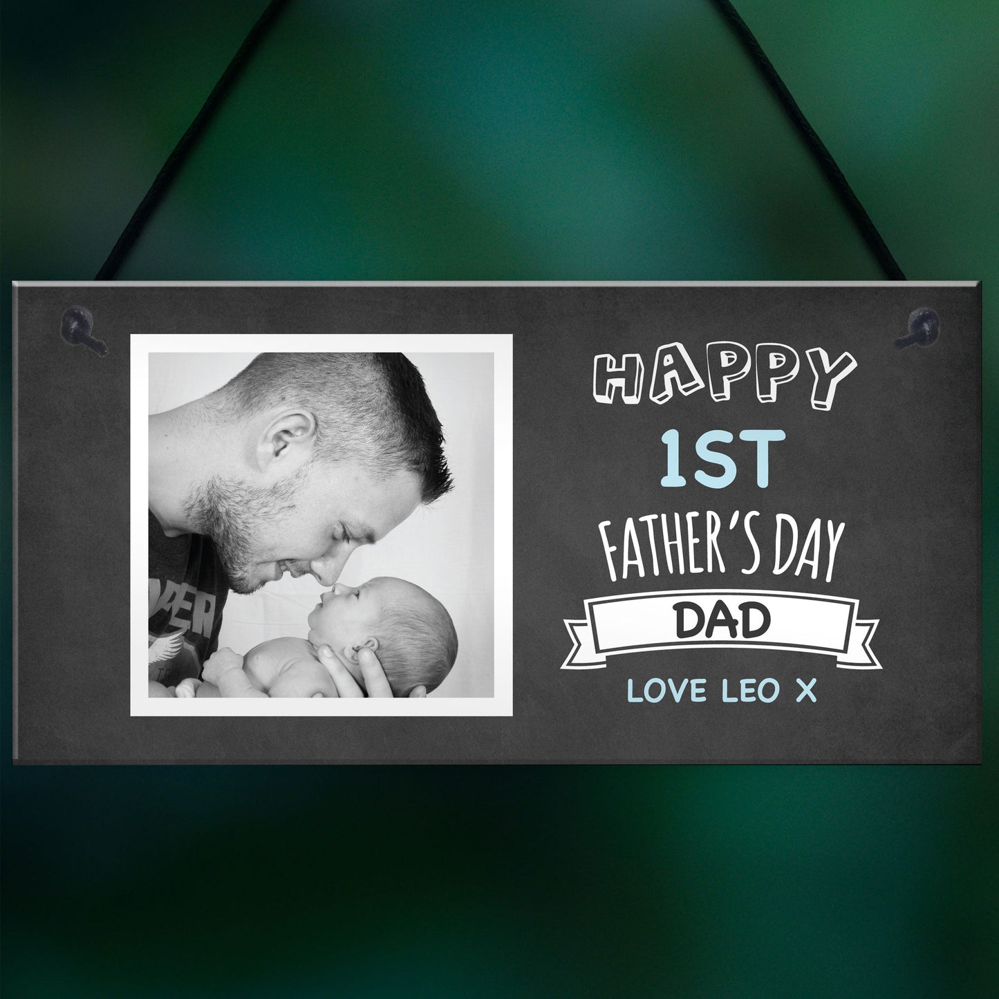 Personalised 1st First Fathers Day Photo Sign Gift For Dad Gift