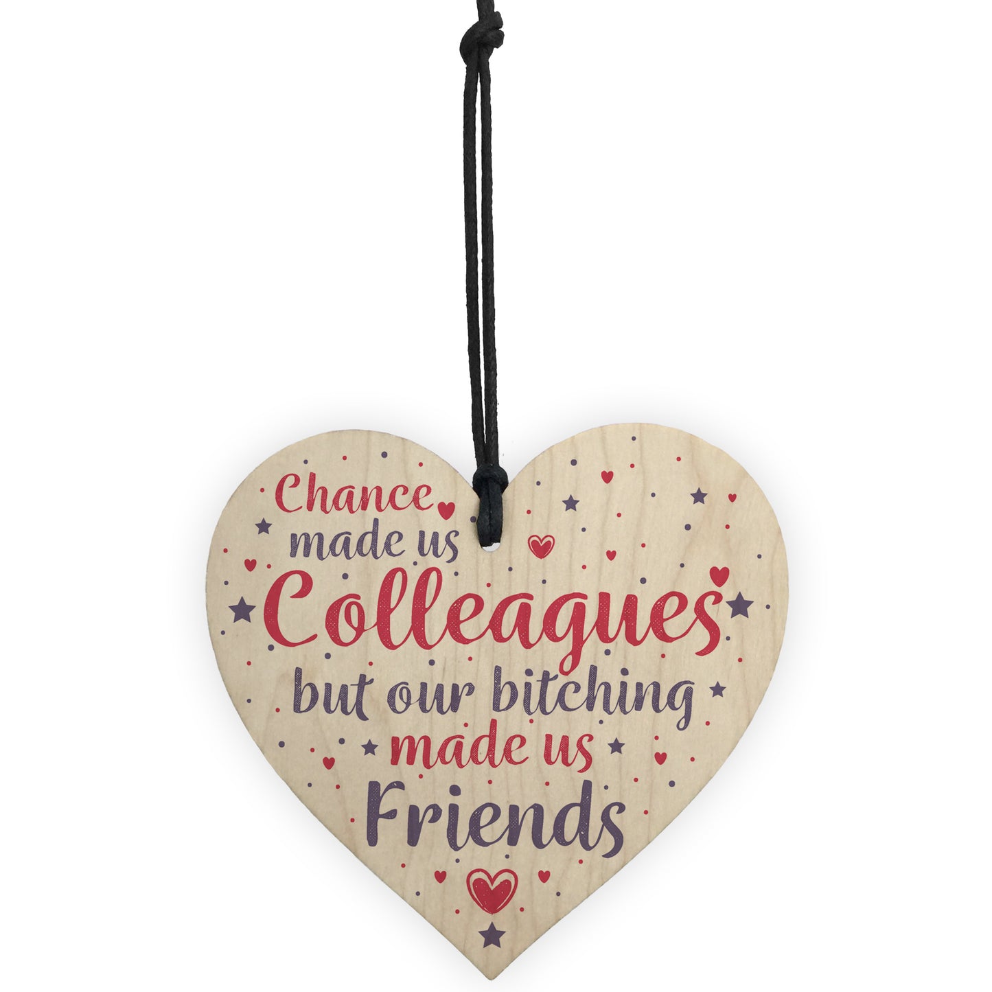 Colleague Work Leaving Gift Wood Heart Plaque Friendship Friend