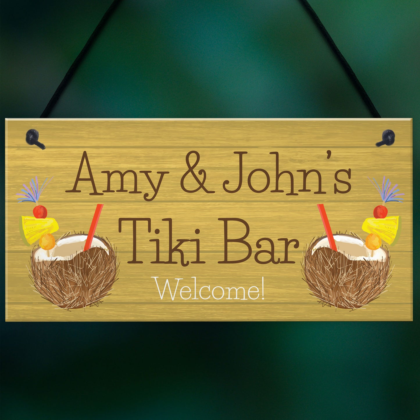Personalised Tiki Bar Garden Sign Home Decor Signs For Garden