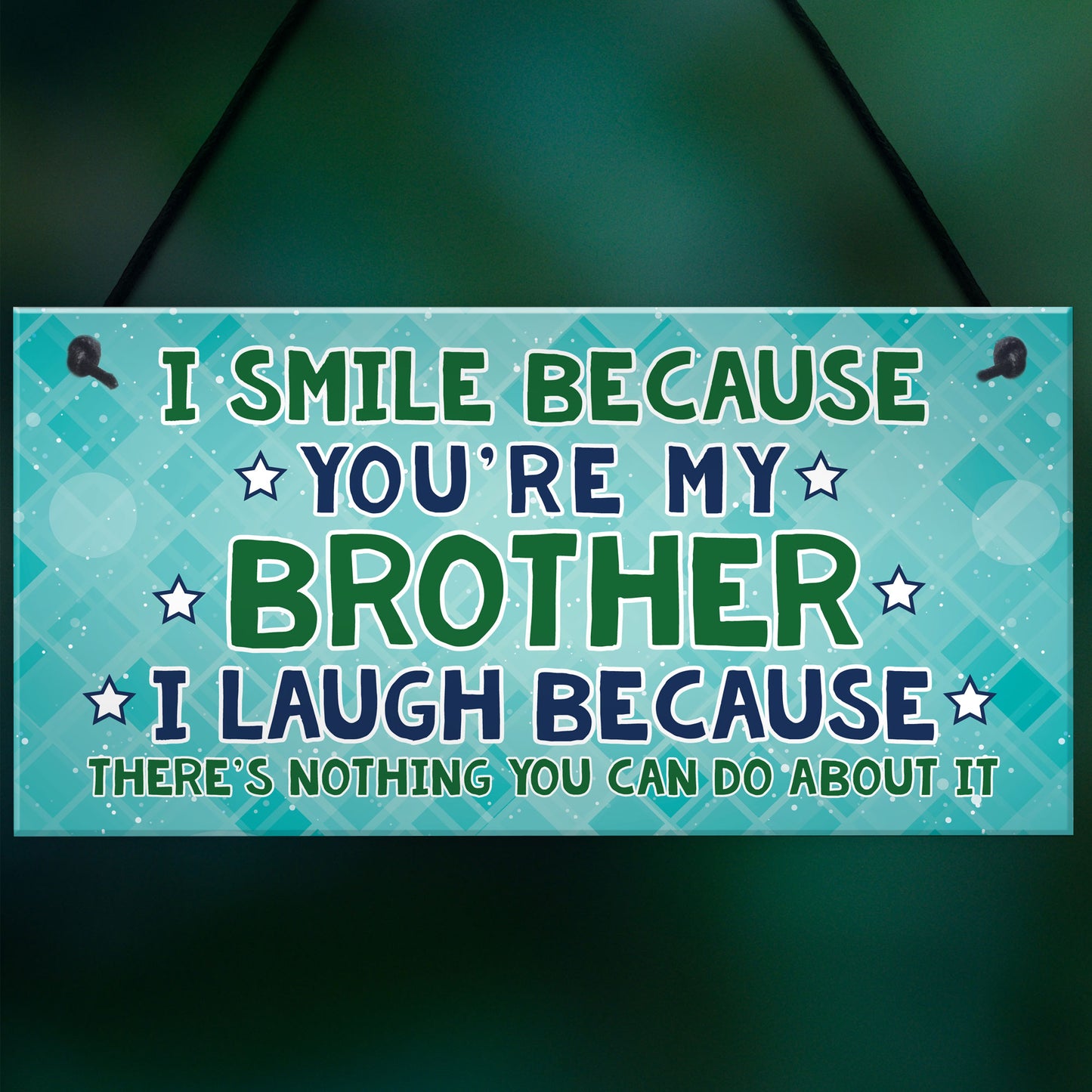 Funny Brother Gift Hanging Plaque Novelty Brother Birthday Xmas