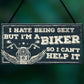 Motorbike Biker Hanging Plaque Man Cave Sign Gift For Men Dad