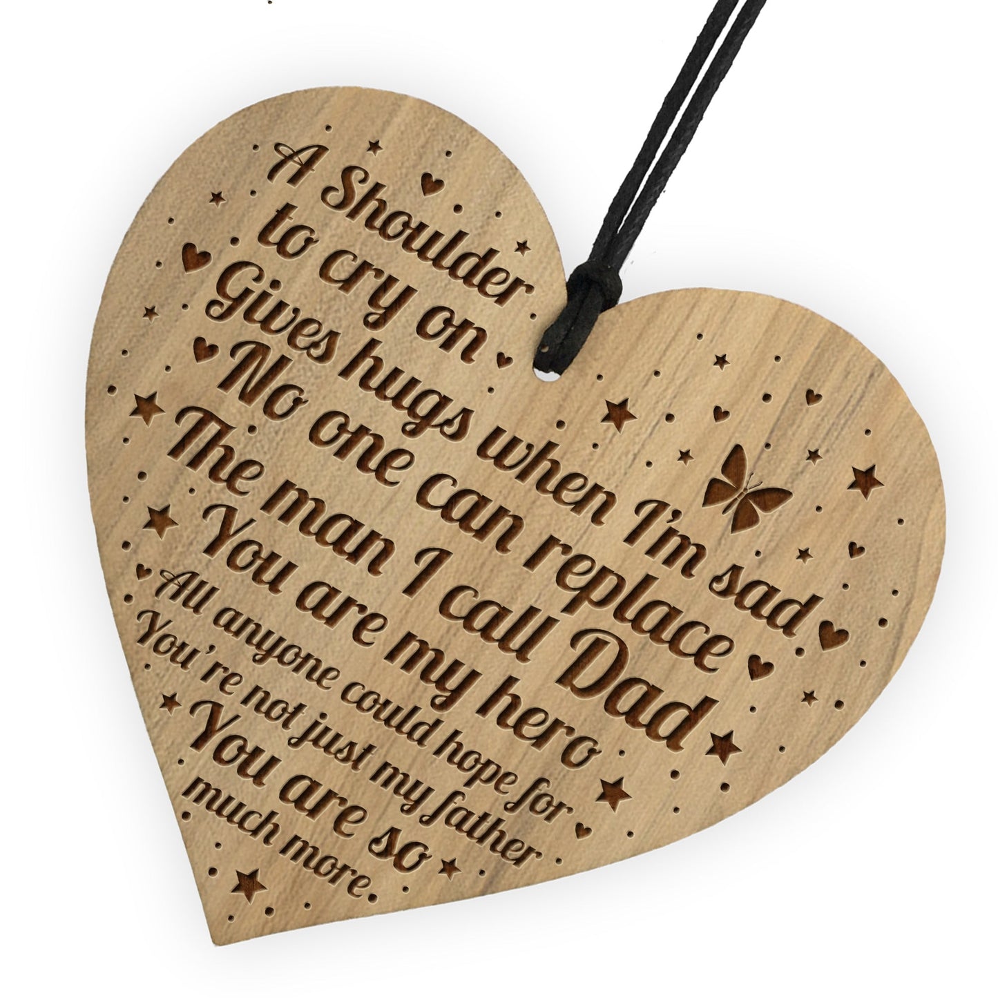 Dad Birthday Gifts For Fathers Engraved Heart Christmas Gift