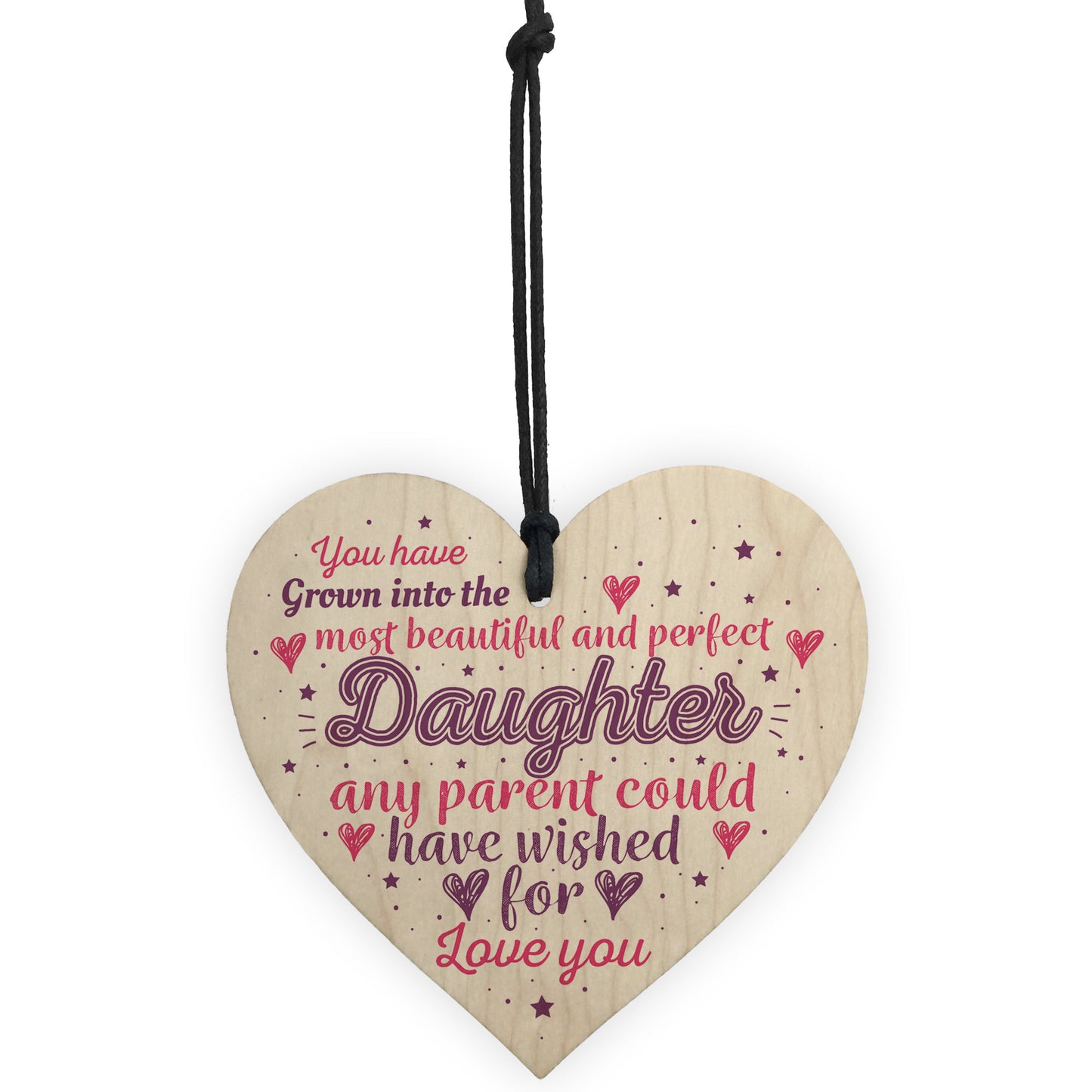 Handmade Daughter Gift Birthday Gift For Daughter Wooden Heart
