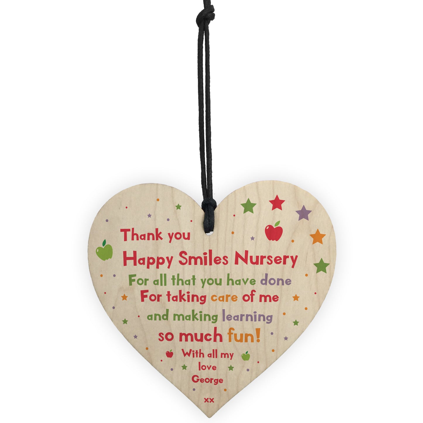 Nursery Gifts Thank You Teacher Gifts Assistant Wood Heart
