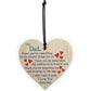Dad I Love You Everyday Father's Day Gift Wooden Hanging Heart