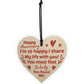Anniversary Gift For Him Her Wood Heart Funny Joke Husband Wife