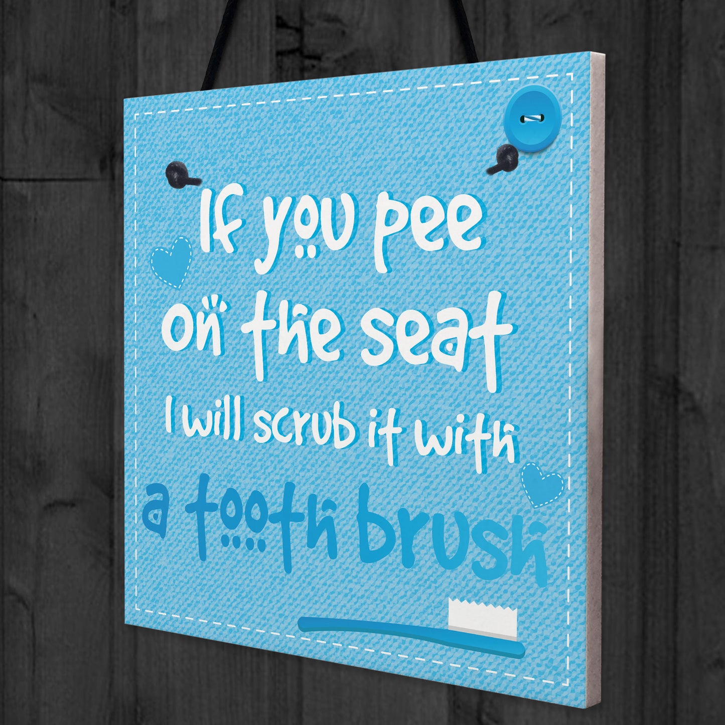 Funny Pee On The Seat Chic Bathroom Door Toilet Sign Loo Art
