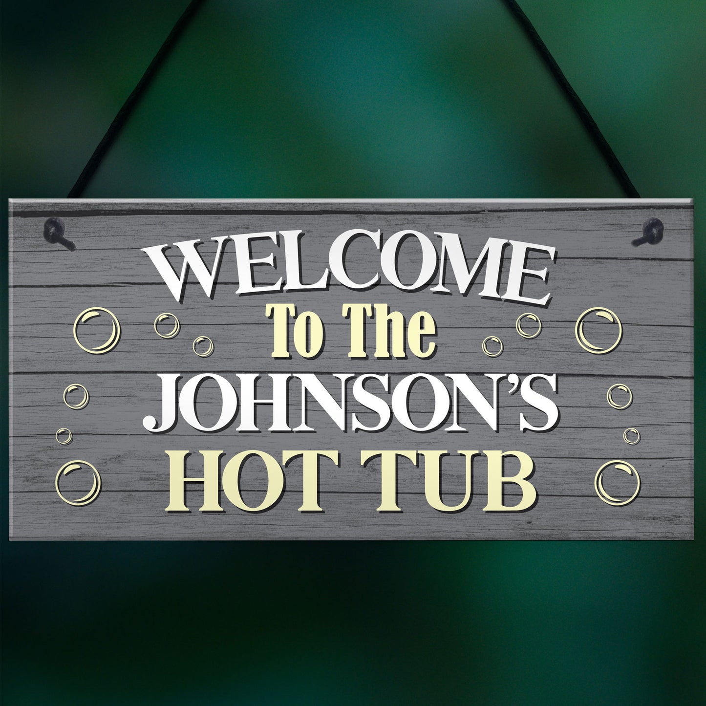 PERSONALISED Hot Tub Welcome Sign Novelty Hot Tub Garden