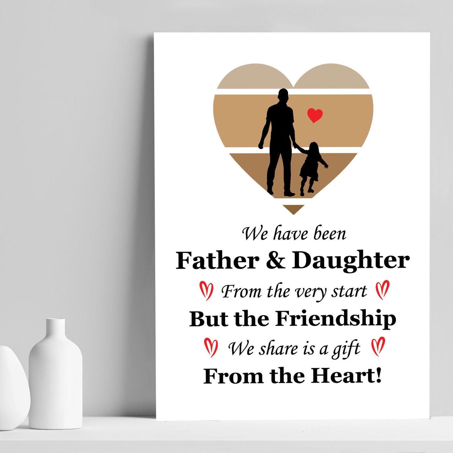 Father And Daughter A4 Art Print Dad Gifts From Daughter