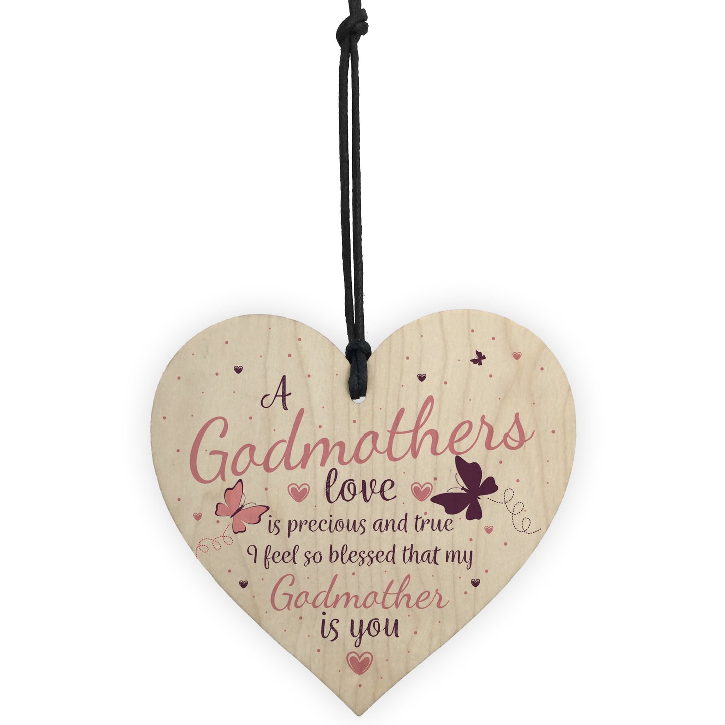 Godmothers Love Heart Plaques Sign Mothers Day Christening