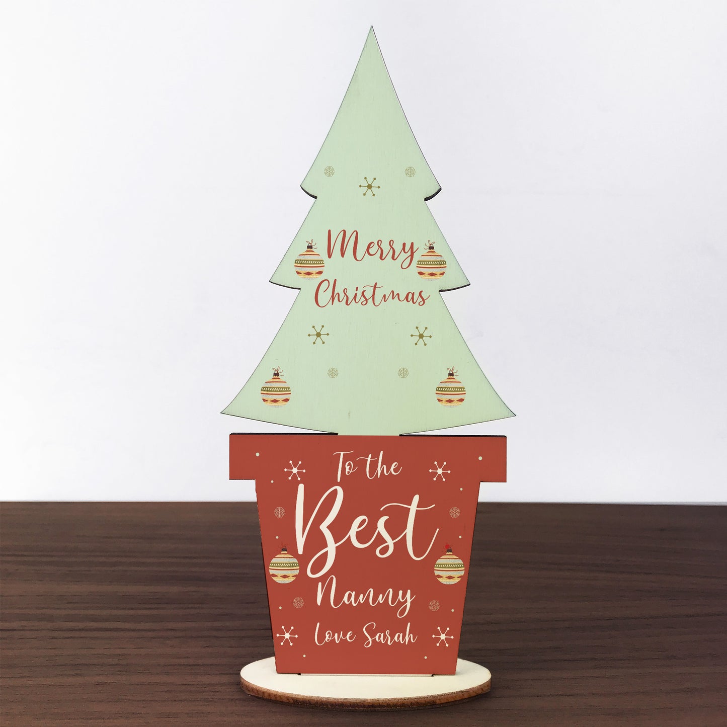 Christmas Gift For Nanny Wood Standing Christmas Tree Gift