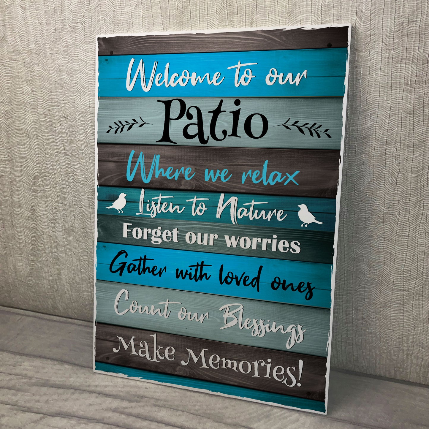 Welcome To Our Patio Sign Garden Bar Decorations Garden Sign