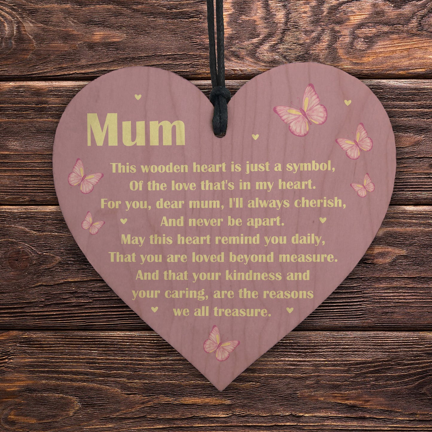 Beautiful Wooden Heart Mum Poem Mothers Day Gift For Mum