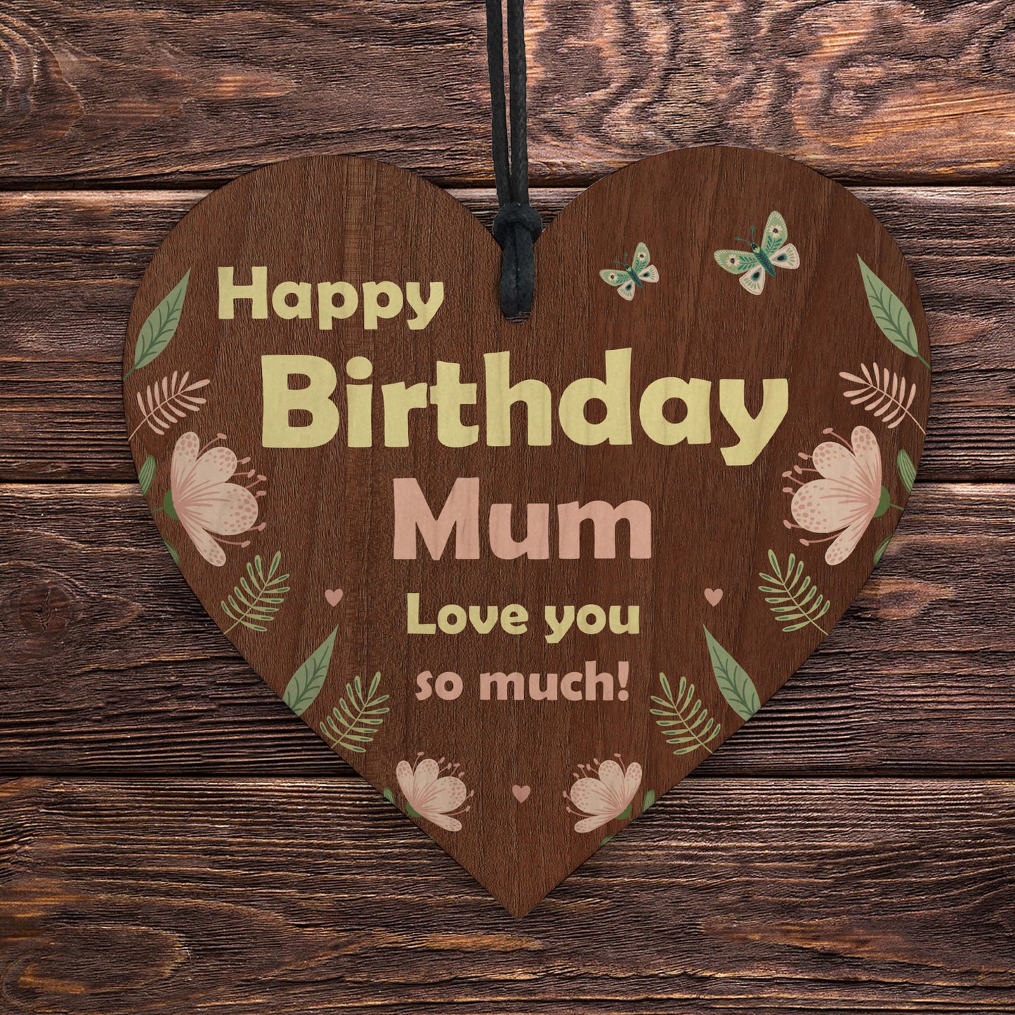 Birthday Gifts For Mum Wooden Hanging Heart Gifts From Daughter
