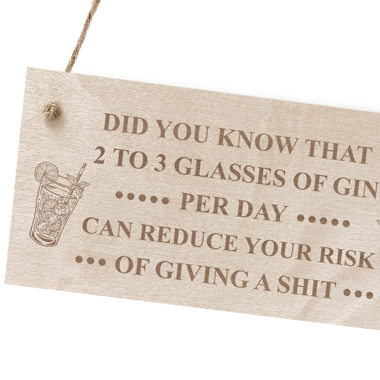 Gin Sign For Home Bar Engraved Wood Sign Wall Sign For Bar Pub