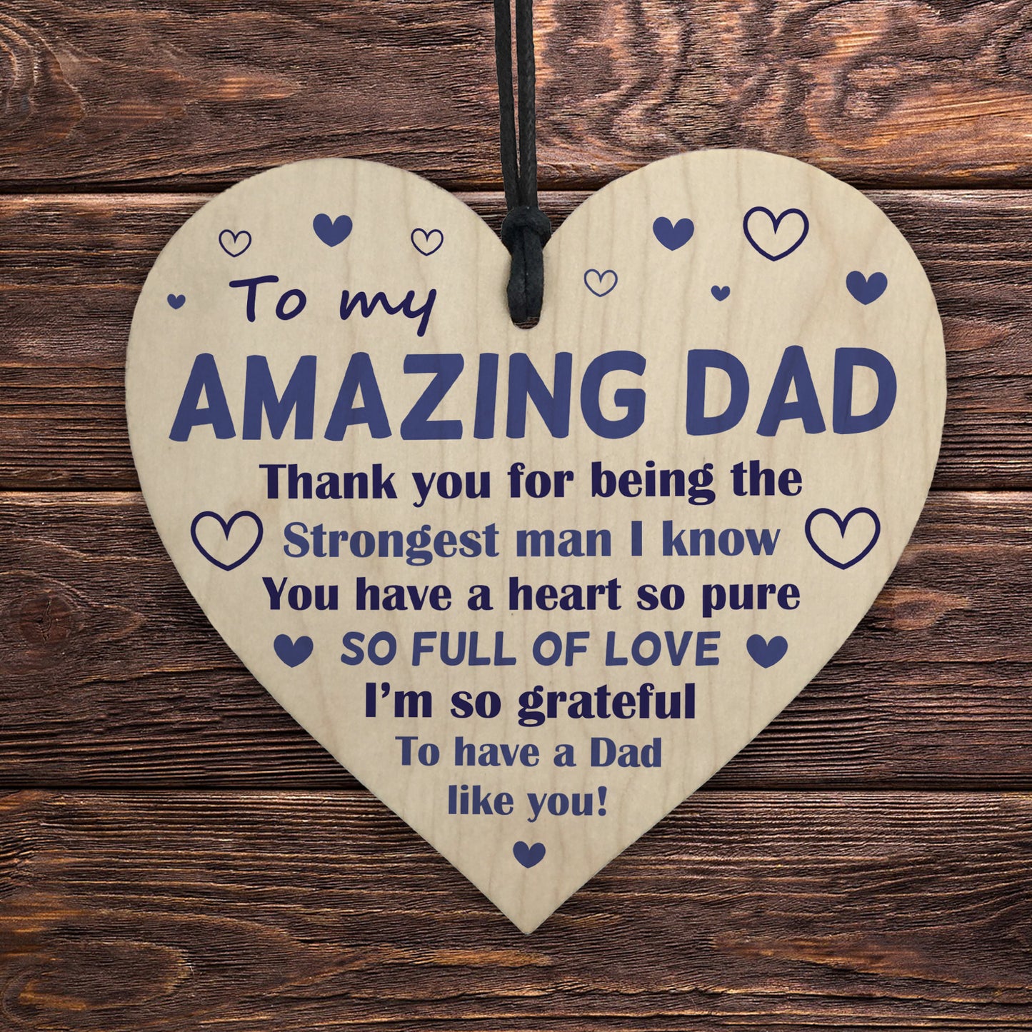 Birthday Gift For Dad Heart Fathers Day Gift For Amazing Dad