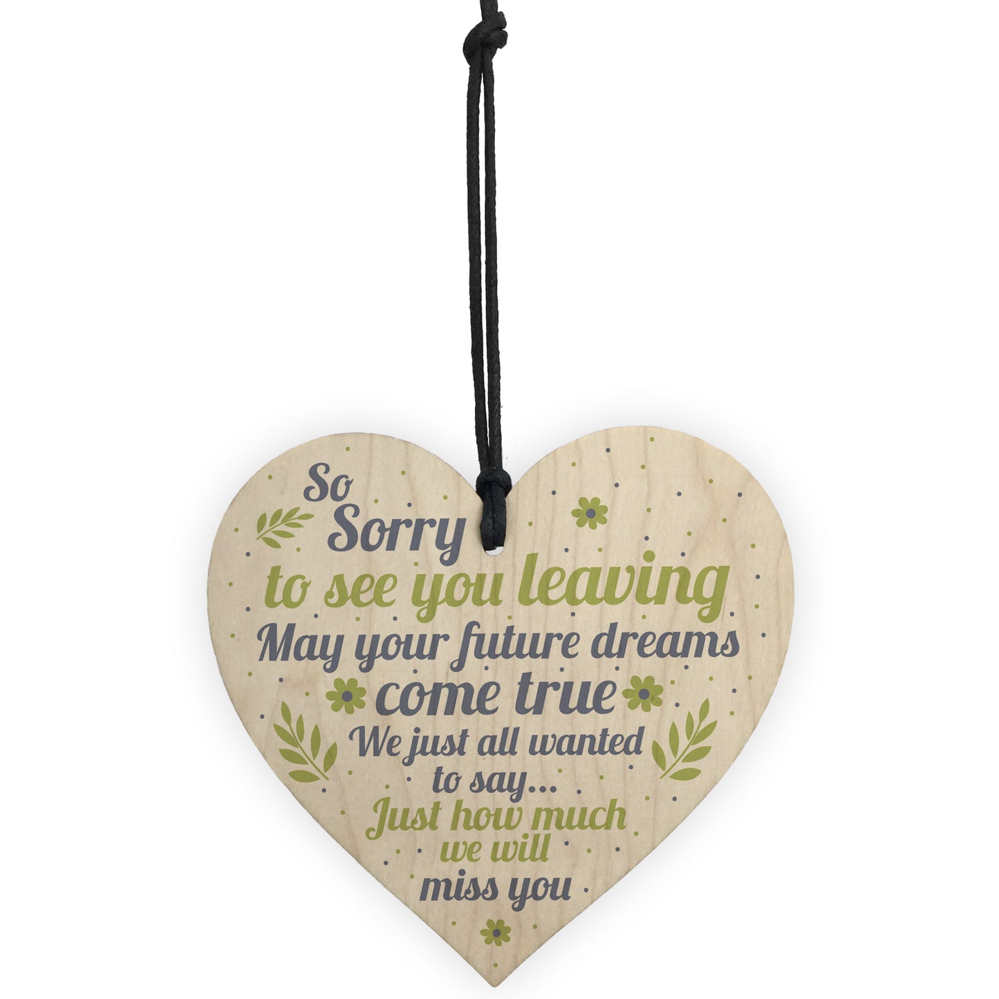 Colleague Leaving Gift Wood Heart Plaque Goodbye Gift Thank You