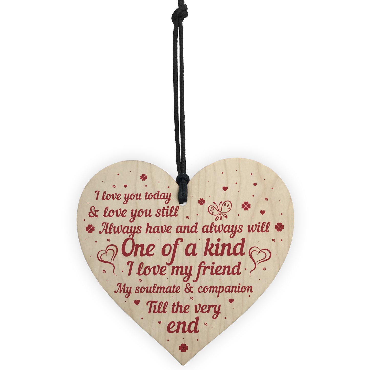 Soulmate Wooden Heart Gifts For Him Her Anniversary Gift