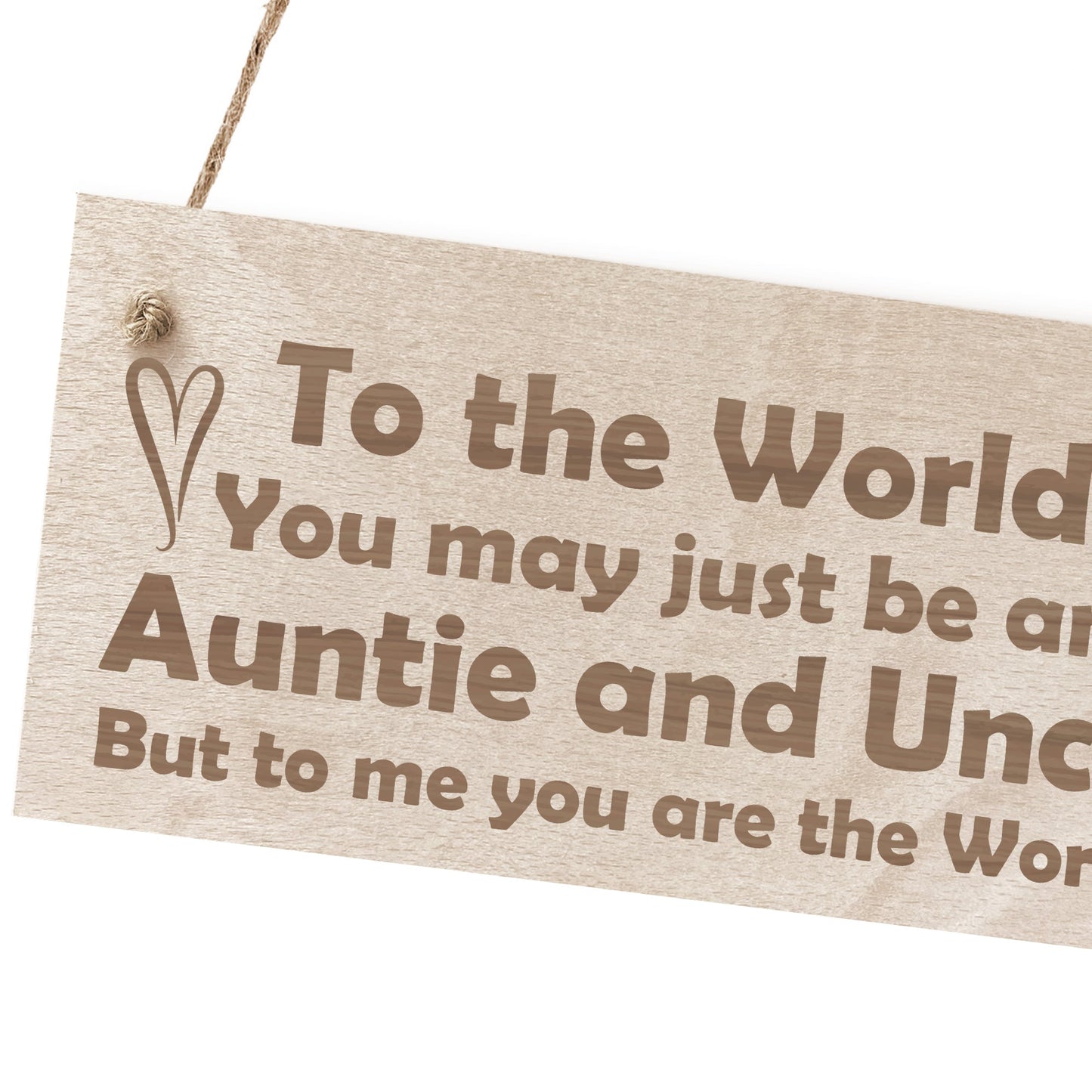 Auntie And Uncle Plaque Engraved Wood Sign Auntie Gift Uncle