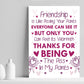 Best Friend Print Friendship Gift Funny Thank You Gift Novelty