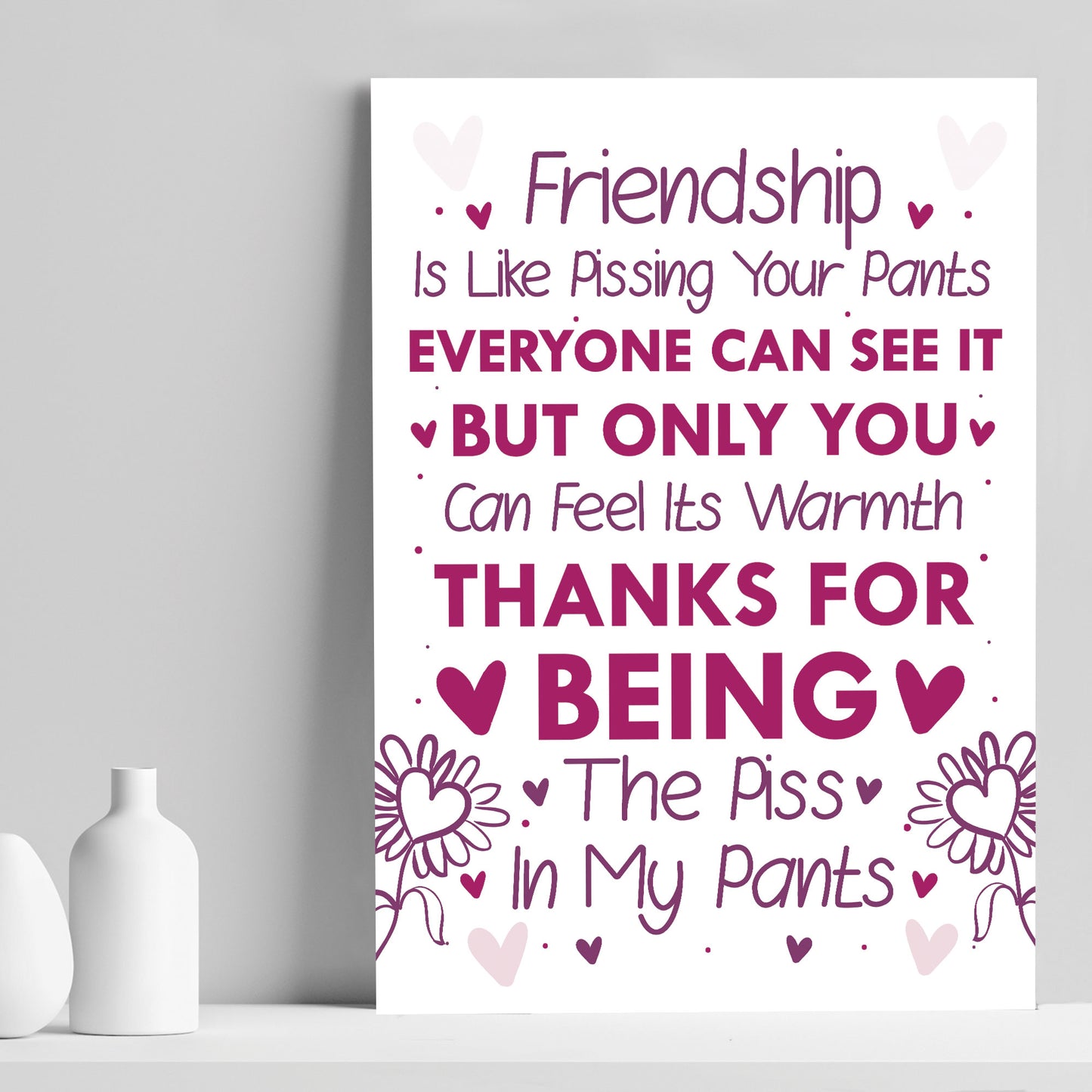 Best Friend Print Friendship Gift Funny Thank You Gift Novelty