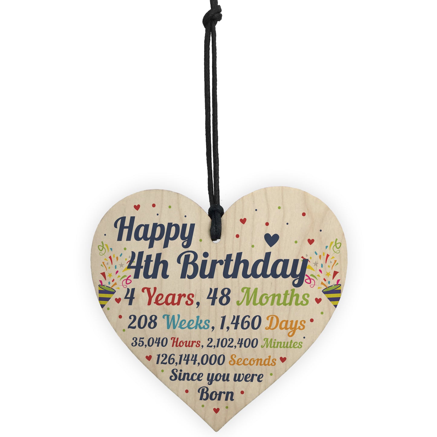 4th Birthday Gifts 4th Birthday Wood Heart Gift For Baby Child