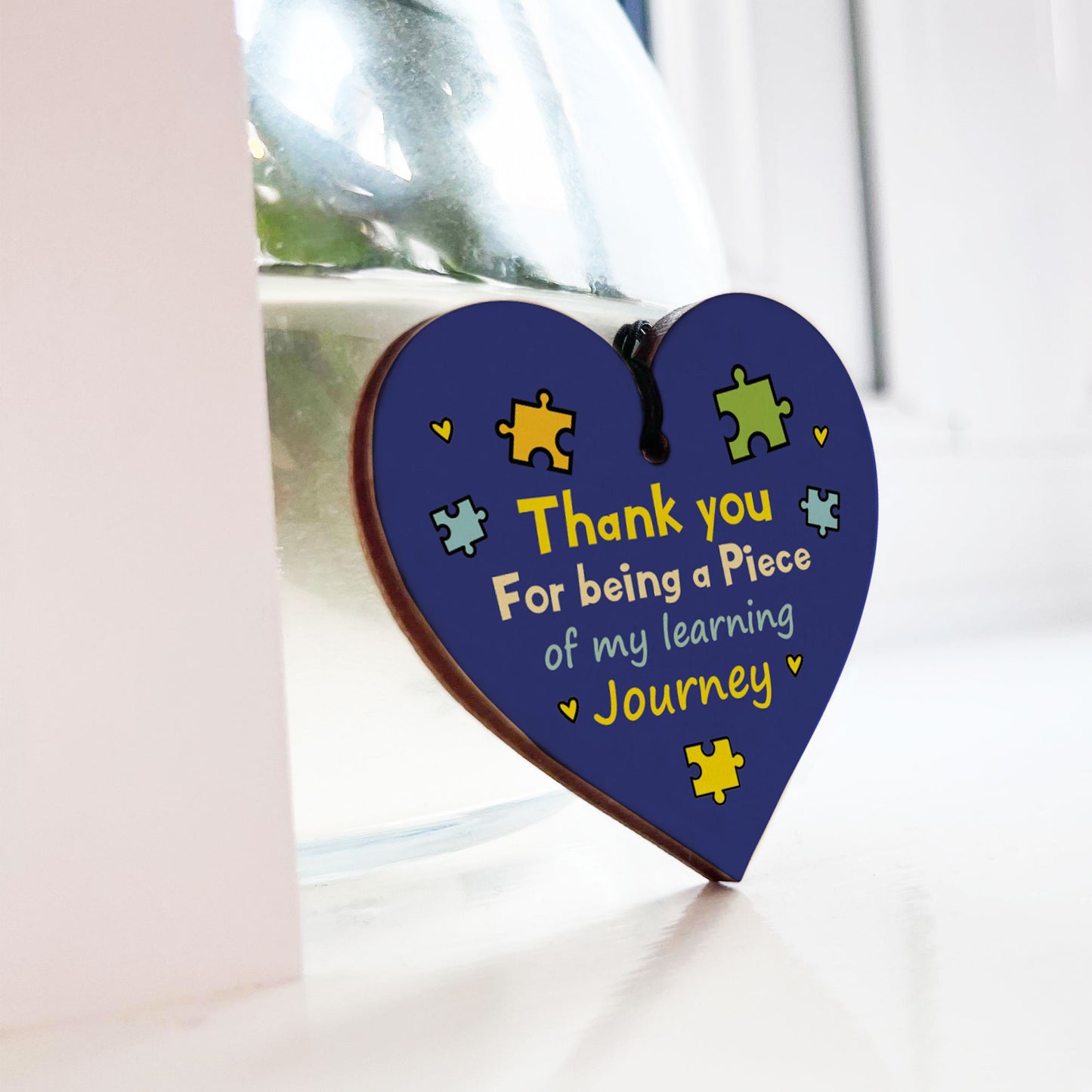 Thank You For Being A Piece In My Learning Journey Wood Keyring