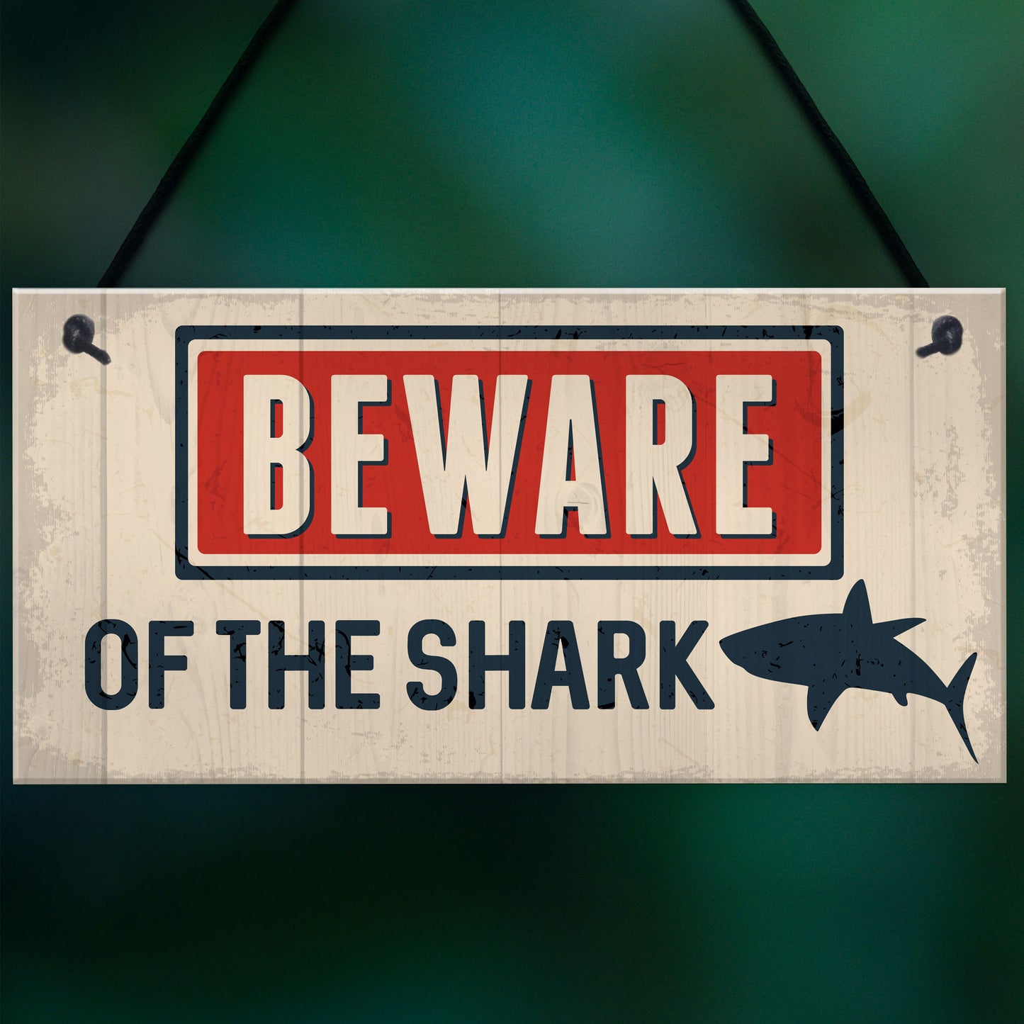 Funny Beware Of The Shark Hot Tub Sign Novelty Lazy Spa Signs