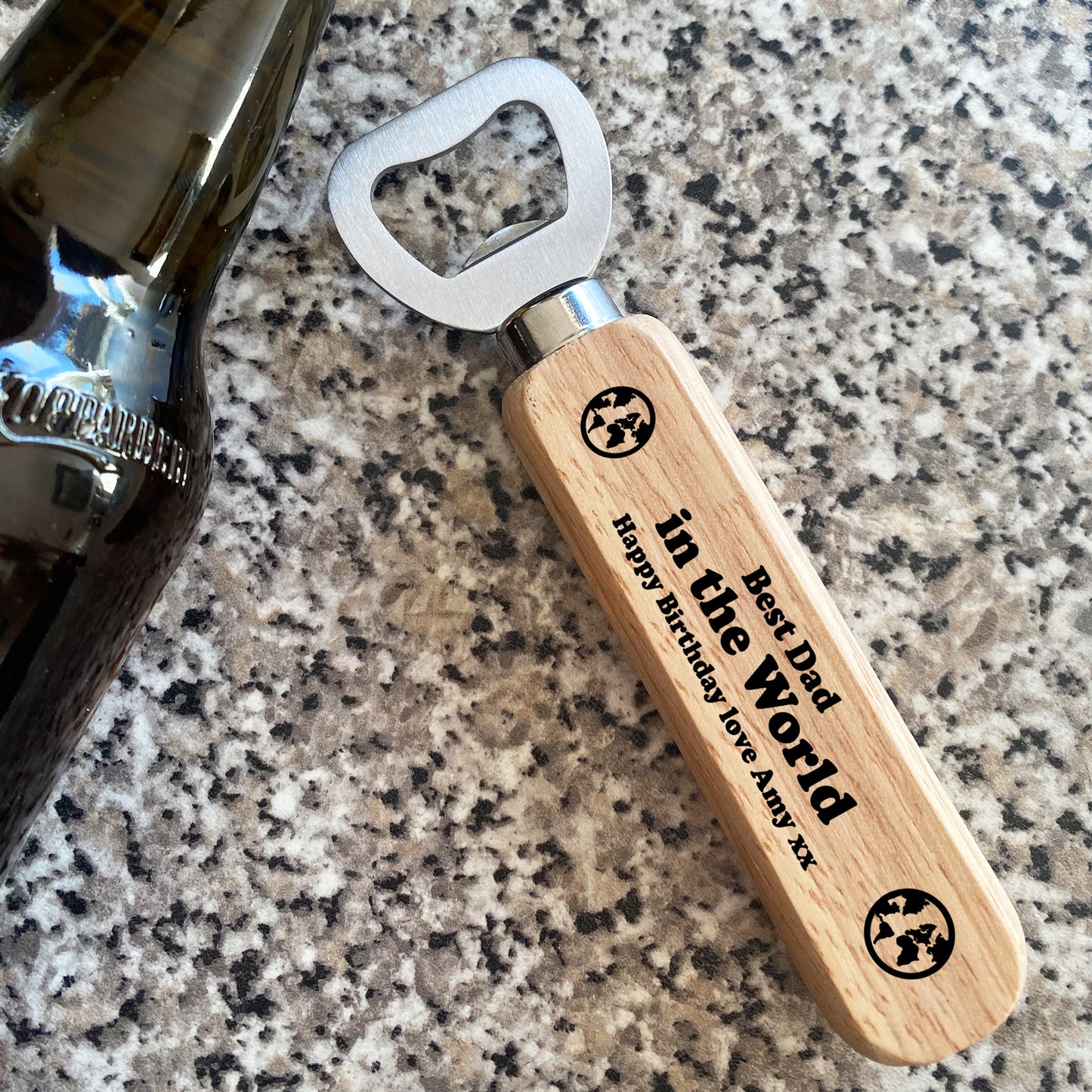 BEST DAD Gift For Birthday Wooden Bottle Opener Novelty Gift