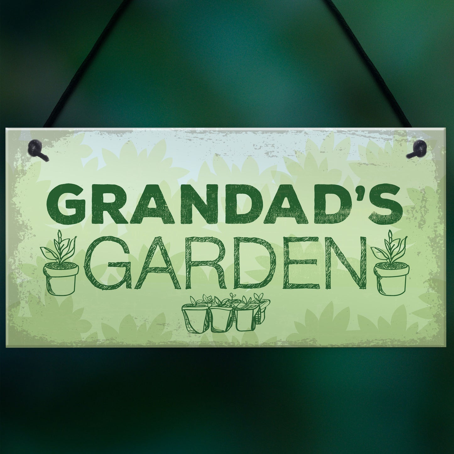 Grandads Garden Hanging Summer House Shed Sign Dad Birthday Gift