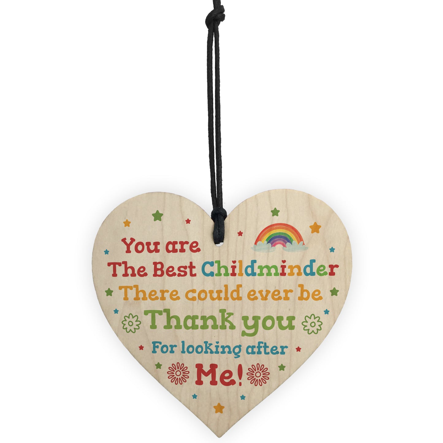 Thank You Childminder Gift Wood Heart Leaving Nursery Teacher