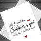 Hilarious Christmas Card For Boyfriend Husband Funny Joke Card