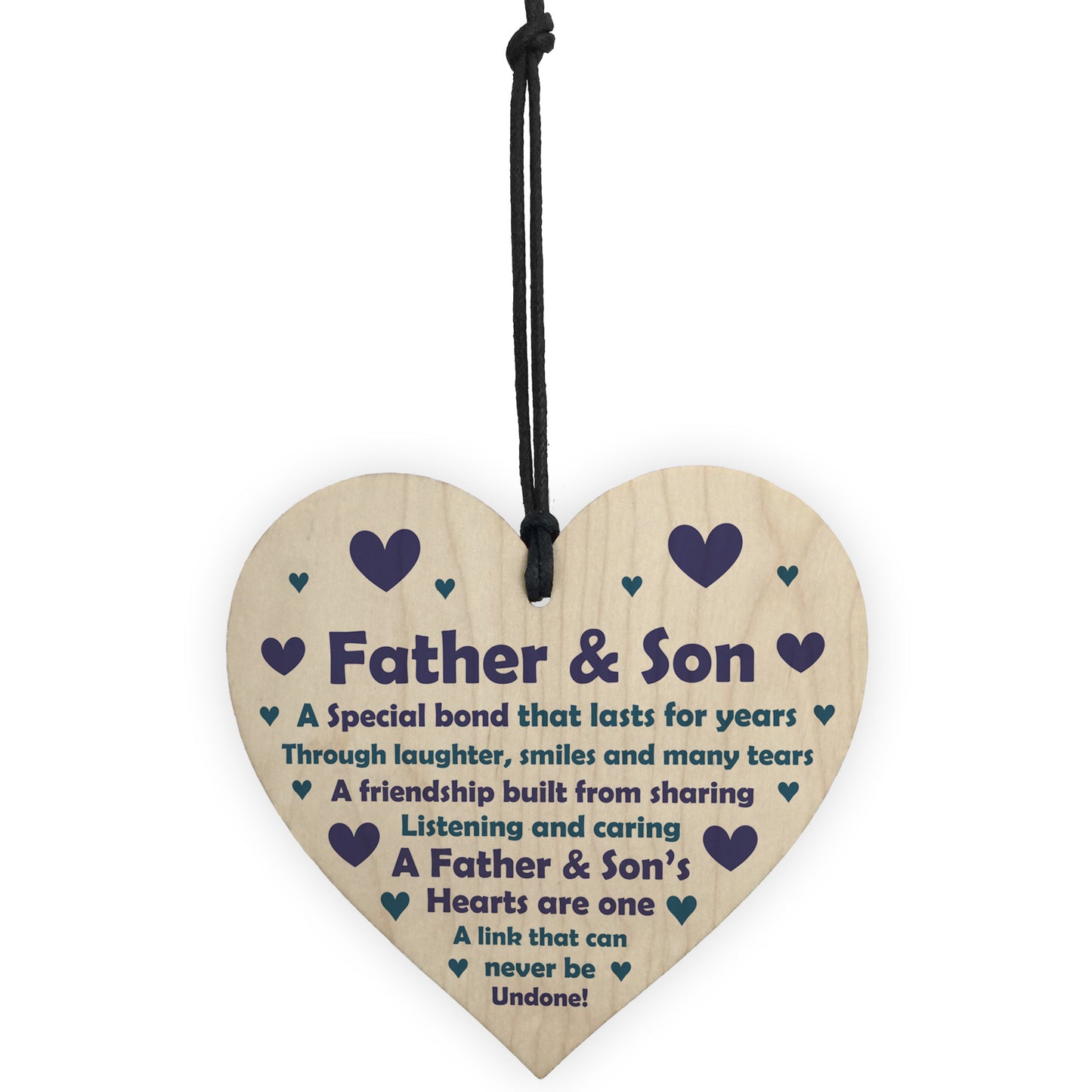 Father And Son Gifts Wood Heart Son Birthday Gifts From Dad