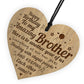 Brother Birthday Gifts From Sister Engraved Heart Funny Brother