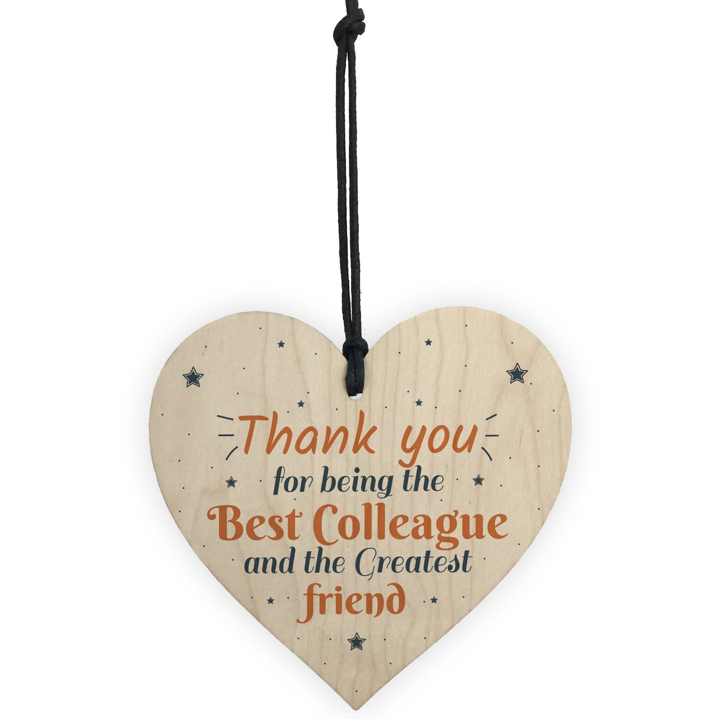 Thank You Wood Heart Friendship Gift For Colleague Friend New